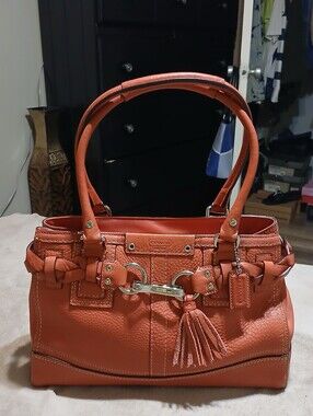 Coach Hampton Mediun Leather Carryall Bag